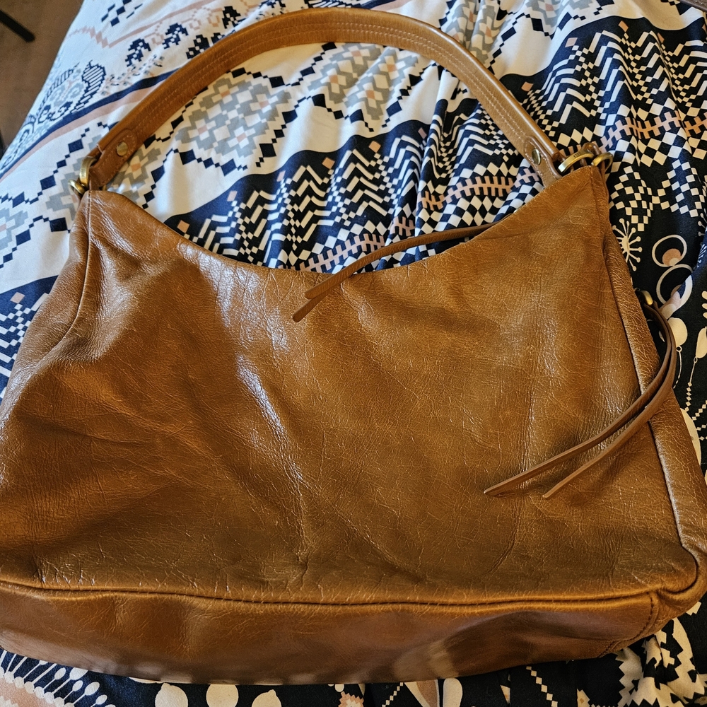 Hobo Brown Leather Shoulder Bag - Picture 3 of 14
